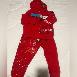 Urban Graphic Style Hoodie and Pants Set